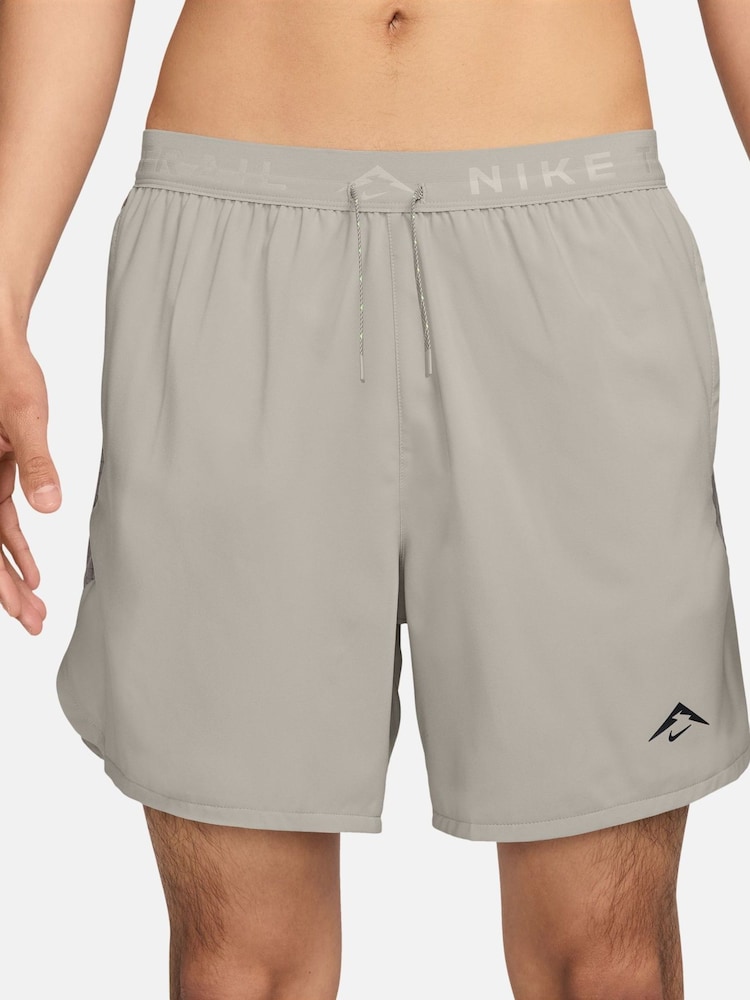 Nike College Grey Dri-FIT Trail 6 inch Running Shorts - Image 1 of 5