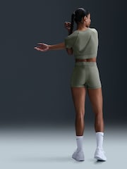 Nike Light Army Pro Dri-FIT Cropped Graphic Short Sleeve Top - Image 4 of 6