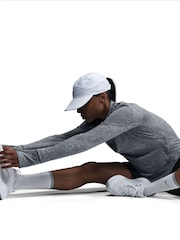 Nike Smoke Grey Swift Dri-FIT UV 1/2-Zip Running Top - Image 10 of 10