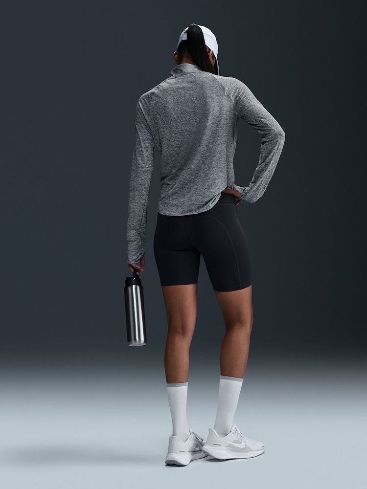 Nike Smoke Grey Swift Dri-FIT UV 1/2-Zip Running Top - Image 2 of 10