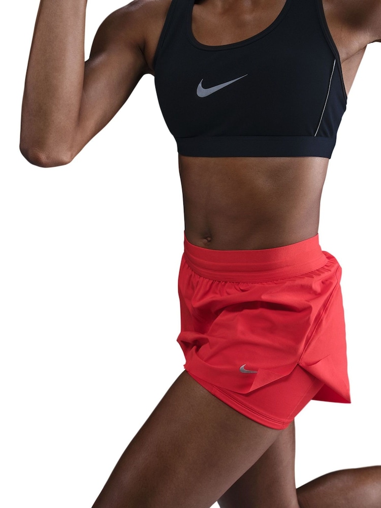 Nike Red Swift Dri-FIT Mid-Rise 2-in-1 Running Shorts - Image 11 of 13