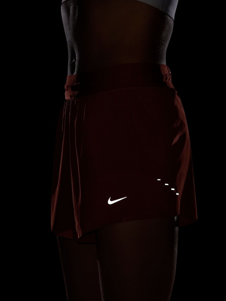 Nike Red Swift Dri-FIT Mid-Rise 2-in-1 Running Shorts - Image 13 of 13