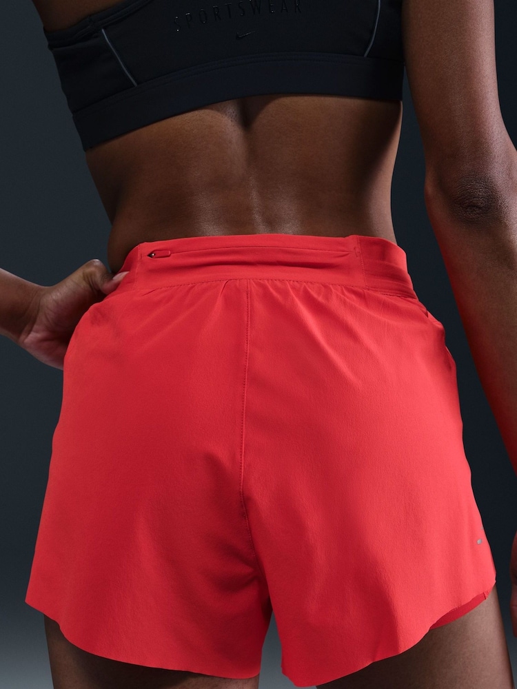 Nike Red Swift Dri-FIT Mid-Rise 2-in-1 Running Shorts - Image 4 of 13