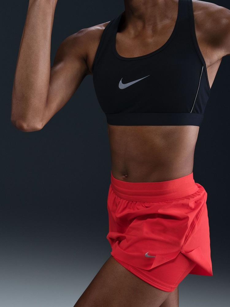 Nike Red Swift Dri-FIT Mid-Rise 2-in-1 Running Shorts - Image 5 of 13