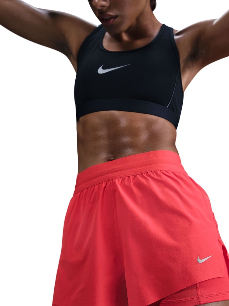Nike Red Swift Dri-FIT Mid-Rise 2-in-1 Running Shorts - Image 9 of 13