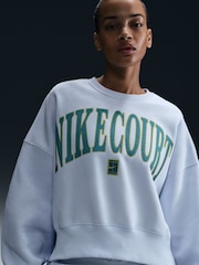Nike Blue Court Heritage Tennis Sweatshirt - Image 3 of 5