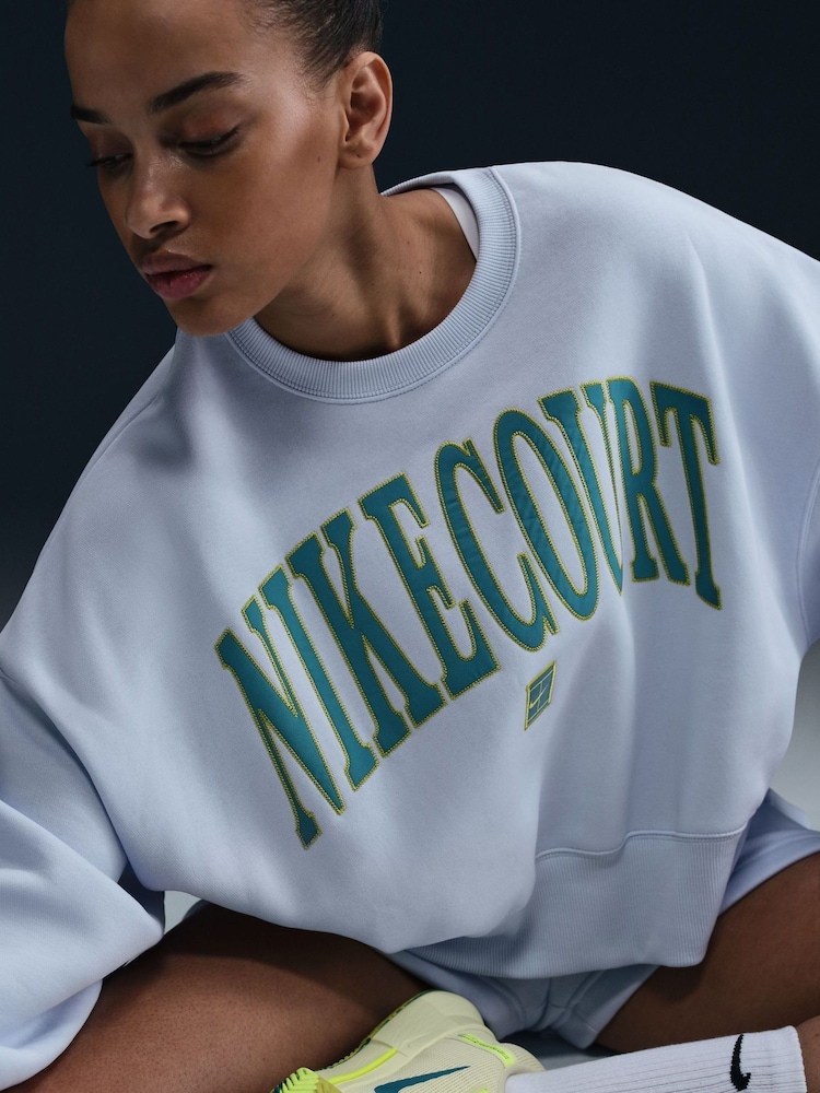 Nike Blue Court Heritage Tennis Sweatshirt - Image 5 of 5
