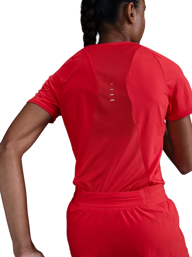 Nike Crimson Swift Dri-FIT Short Sleeve Running Top - Image 5 of 5