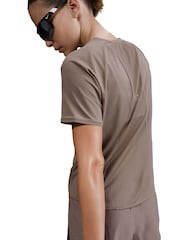 Nike Brown Swift Dri-FIT Short Sleeve Running Top - Image 4 of 5
