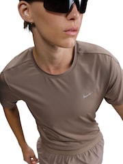 Nike Brown Swift Dri-FIT Short Sleeve Running Top - Image 5 of 5