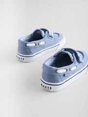Bleu - Chaussures bateau Baker by Ted Baker garçon en toile - Image 4 of 5