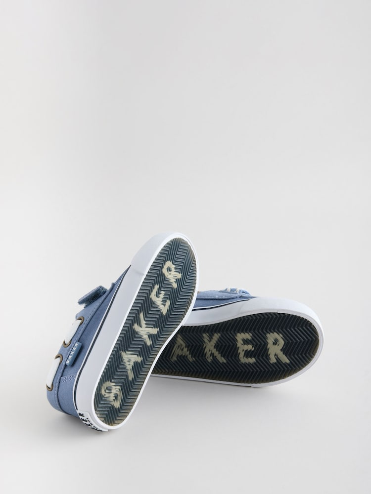 Bleu - Chaussures bateau Baker by Ted Baker garçon en toile - Image 5 of 5