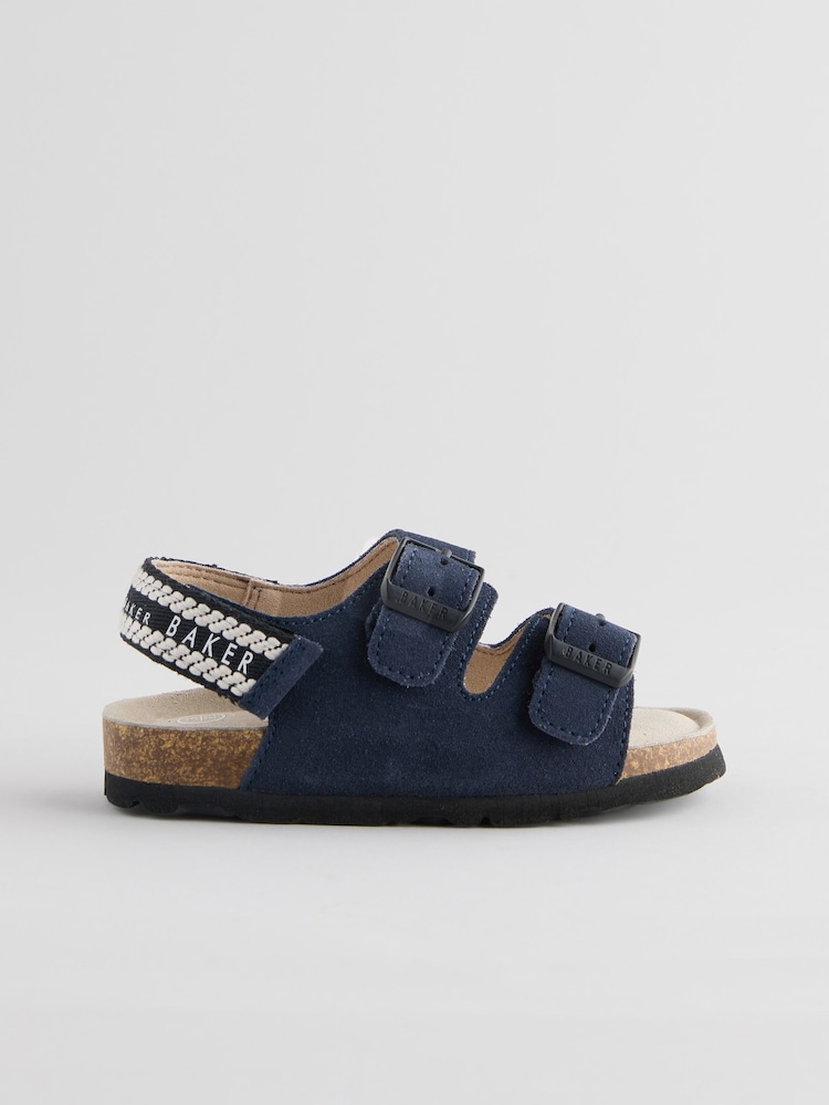 Baker by Ted Baker Boys Suede Footbed Sandals - Image 2 of 6