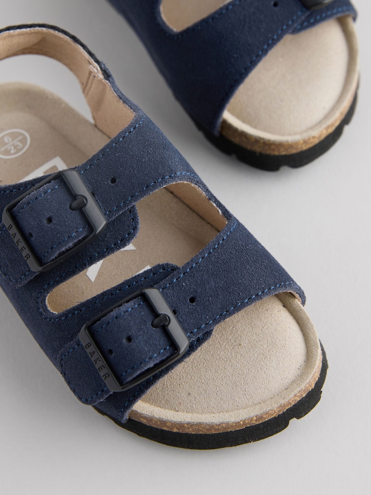 Marine - Baker By Ted Baker Sandalen mit Fußbett aus Veloursleder für Jungen​​​​​​​ - Image 3 of 6