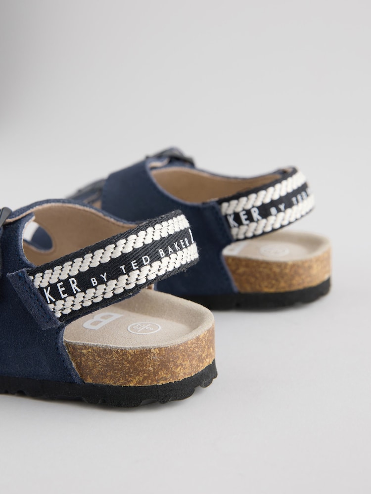 Marine - Baker By Ted Baker Sandalen mit Fußbett aus Veloursleder für Jungen​​​​​​​ - Image 4 of 6