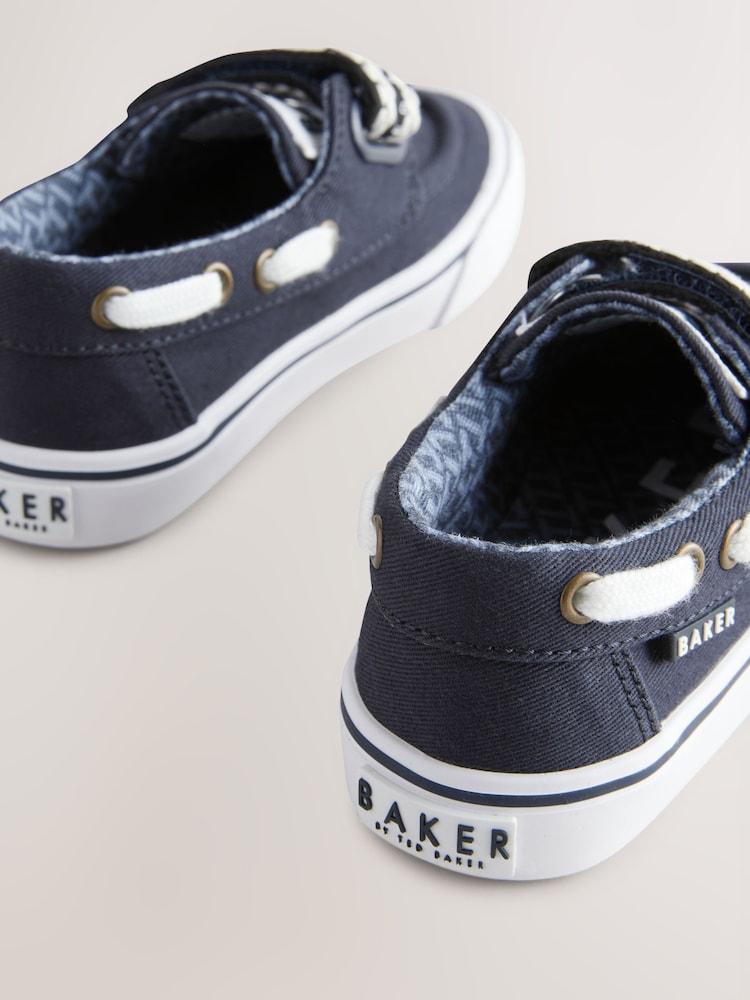 أزرق داكن - حذاء قماش بنعل مطاطي للأولاد من Baker by Ted Baker - Image 3 of 6
