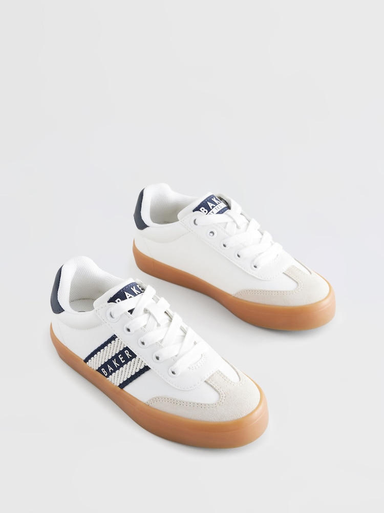 Weiß - Baker by Ted Baker Jungen-Marken Tape Turnschuhe - Bild 2 von 6 Weiß - Baker by Ted Baker Jungen-Marken Tape Turnschuhe - Bild 2 von 6