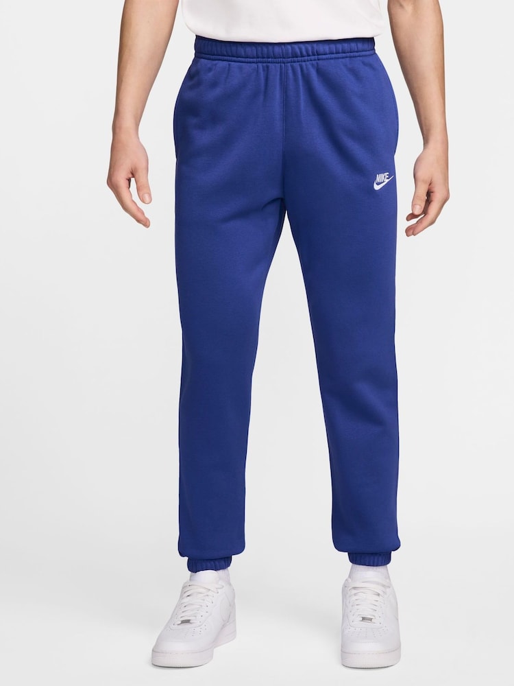 Nike Royal Blue Club Cuffed Joggers - Image 1 of 3