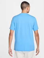 Universiteitsblauw - Nike Club T-shirt - Image 3 of 5