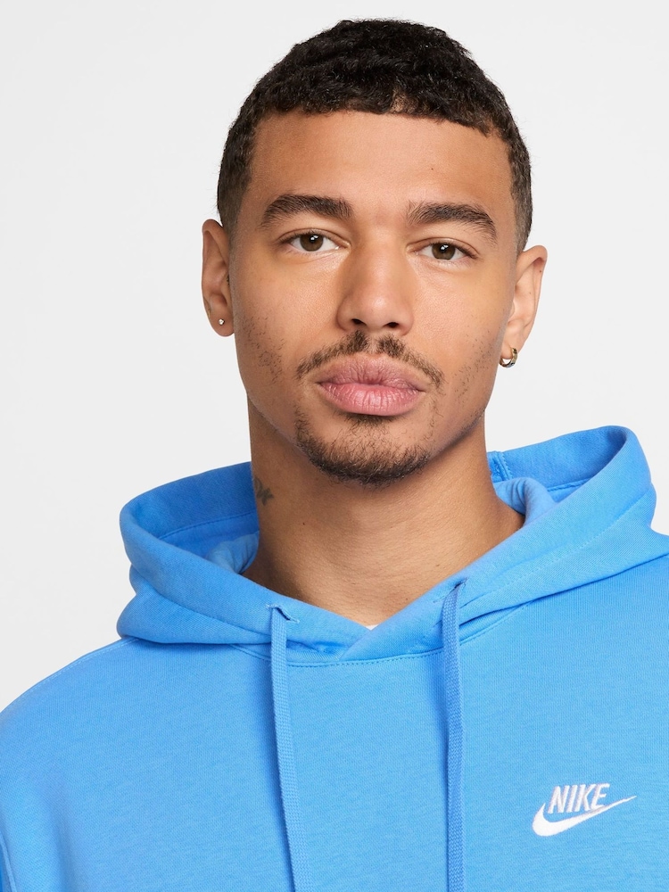Nike University Blue Club Pullover Hoodie - Image 4 of 7