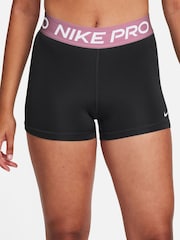 Nike Black Pink Pro 3" Shorts - Image 1 of 6