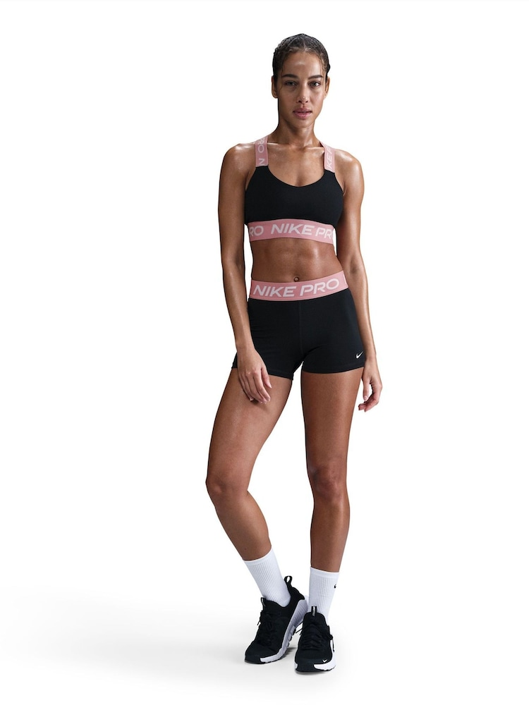 Nike Black Pink Pro 3" Shorts - Image 2 of 6