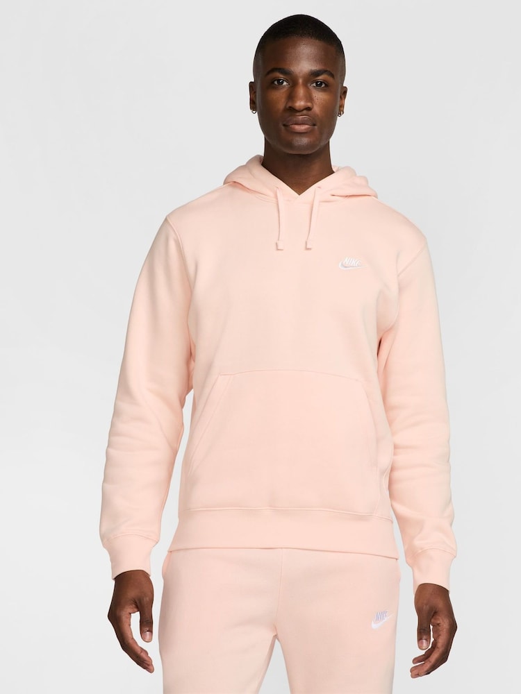 Nike Pink Club Pullover Hoodie - Image 1 of 7