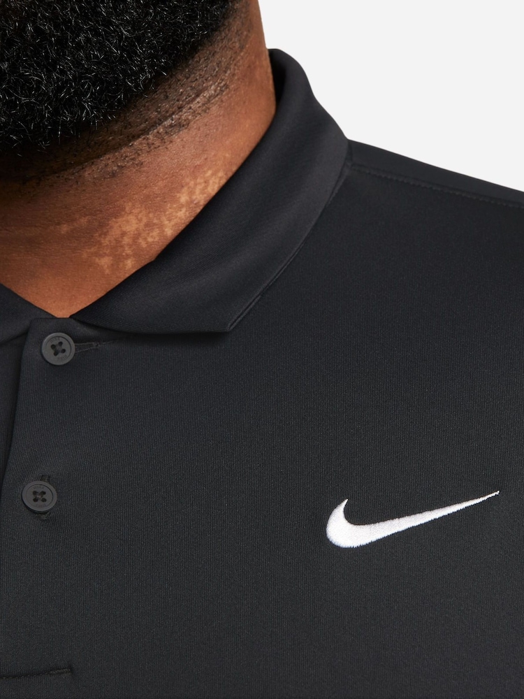 Nike Black Dri-FIT Court Tennis Polo Shirt - Image 8 of 8