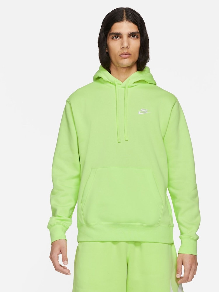 Nike Lemon Yellow Club Pullover Hoodie - Image 1 of 10