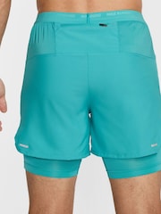 Nike Cactus Blue Dri-Fit Stride 5 Inch 2-in-1 Running Shorts - Image 2 of 7
