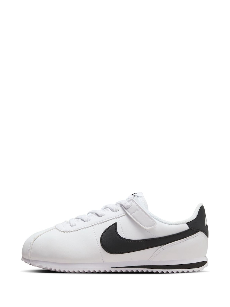 Nike White/Black Junior Cortez EasyOn Trainers - Image 2 of 11
