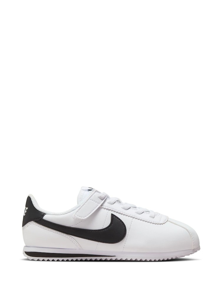 Wit/zwart - Nike Junior Cortez EasyOn Trainers - Image 3 of 11