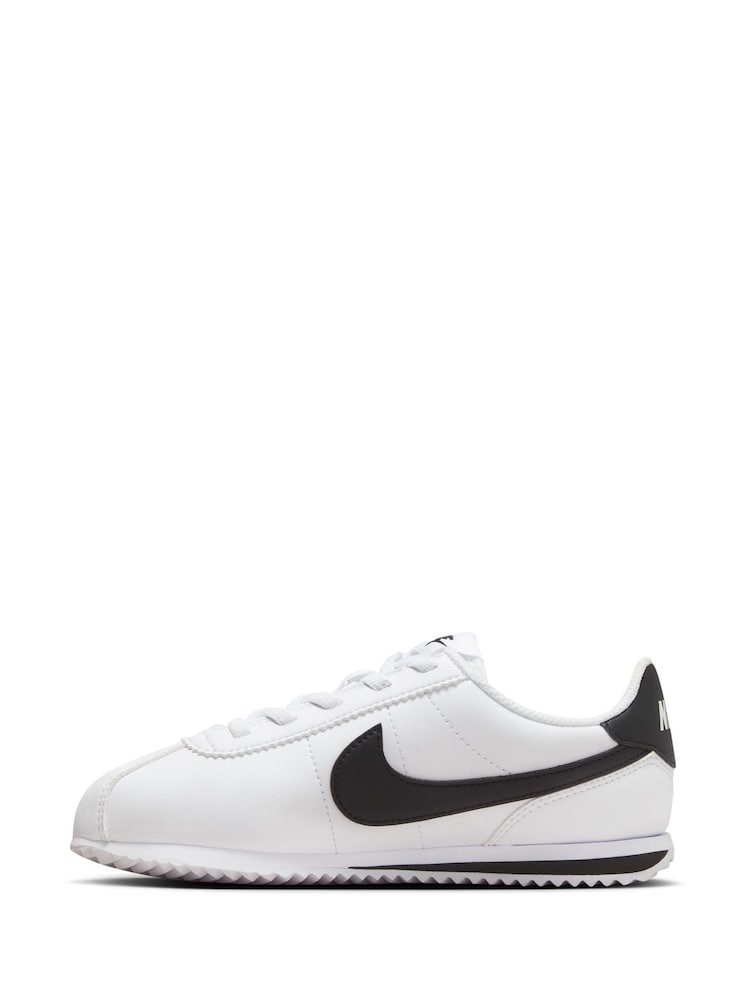 Wit/zwart - Nike Junior Cortez EasyOn Trainers - Image 4 of 11