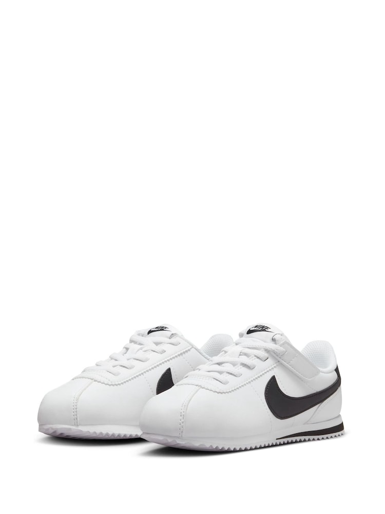 Wit/zwart - Nike Junior Cortez EasyOn Trainers - Image 5 of 11