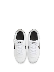 Nike White/Black Junior Cortez EasyOn Trainers - Image 6 of 11