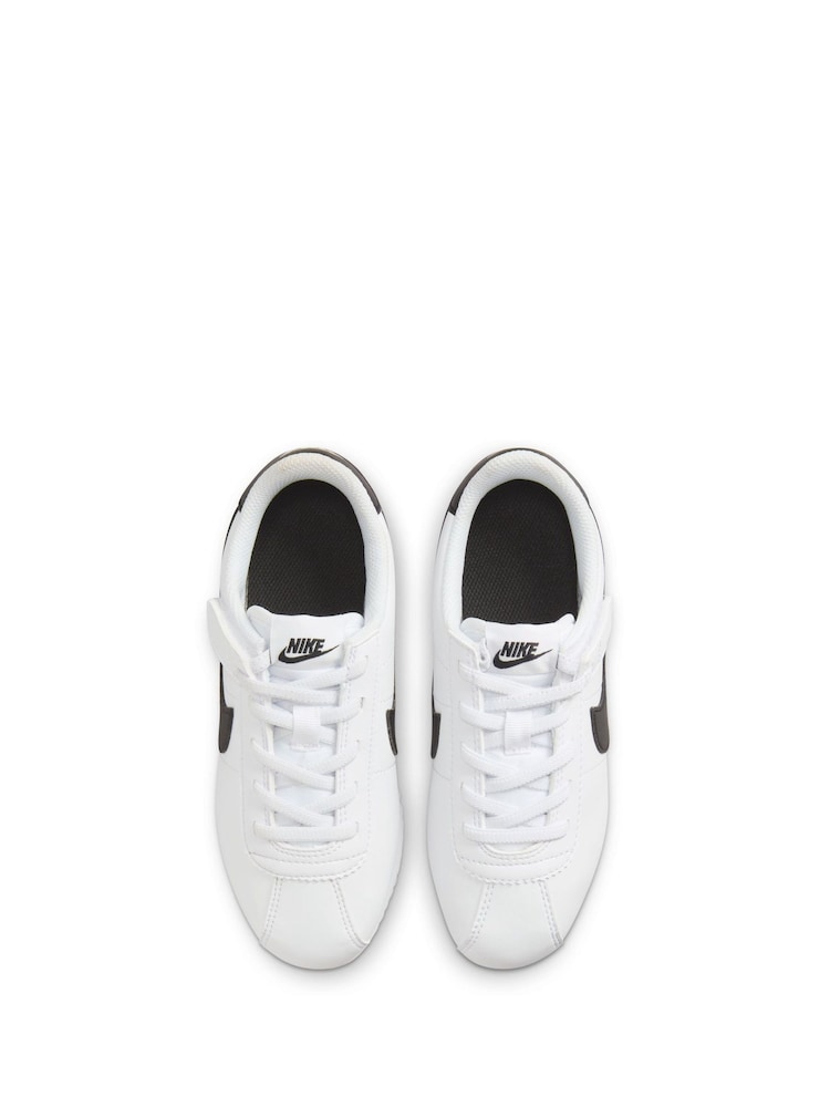 Wit/zwart - Nike Junior Cortez EasyOn Trainers - Image 6 of 11