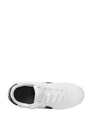 Nike White/Black Junior Cortez EasyOn Trainers - Image 8 of 11