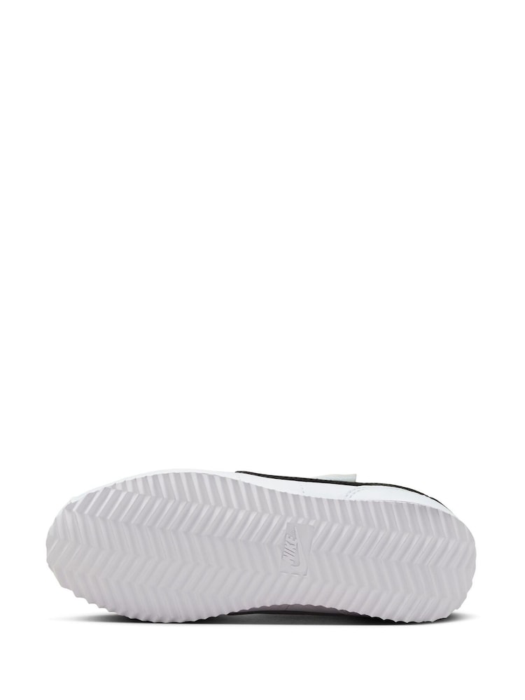 Wit/zwart - Nike Junior Cortez EasyOn Trainers - Image 9 of 11