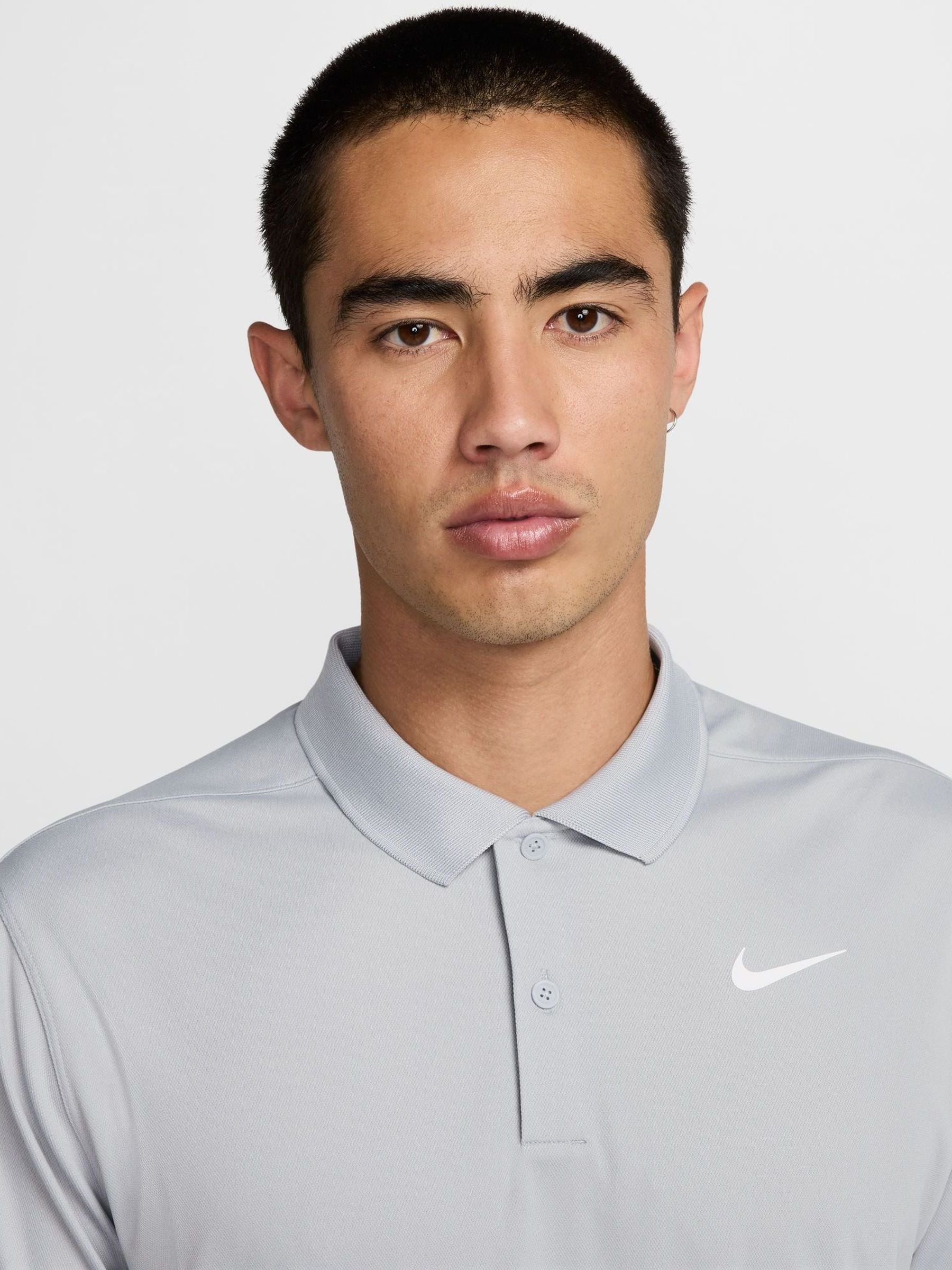 nike grey golf polo shirt