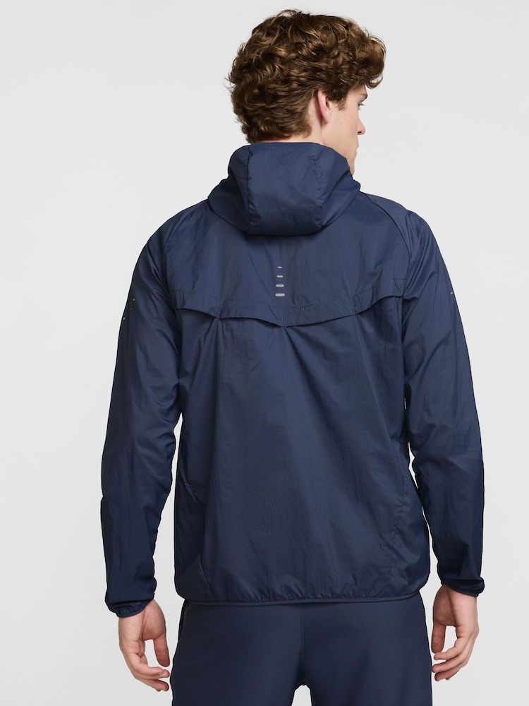 Nike Thunder Blue Dri-FIT Stride Woven Running Jacket - Image 2 of 6 Nike Thunder Blue Dri-FIT Stride Woven Running Jacket - Image 2 of 6