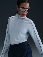 Nike Light Armory Blue Dri-Fit Half Zip Pacer Top - Image 4 of 6