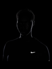 Nike Black Swift DriFIT UV Long Sleeve Crew Neck Running Top - Image 10 of 11