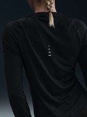 Nike Black Swift DriFIT UV Long Sleeve Crew Neck Running Top - Image 3 of 11