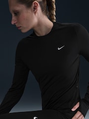 Nike Black Swift DriFIT UV Long Sleeve Crew Neck Running Top - Image 4 of 11
