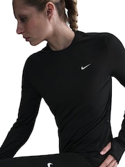 Nike Black Swift DriFIT UV Long Sleeve Crew Neck Running Top - Image 9 of 11