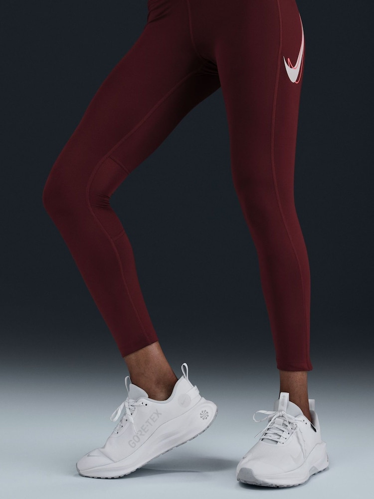 Dark Team Red - Nike Fast Mid Rise 7/8 Leggings - Imagen 5 de 5