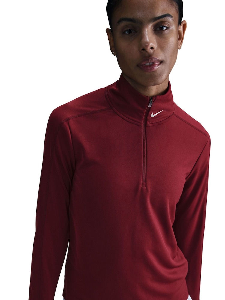 Nike Team Red Dri-Fit Half Zip Pacer Top - Image 6 of 10