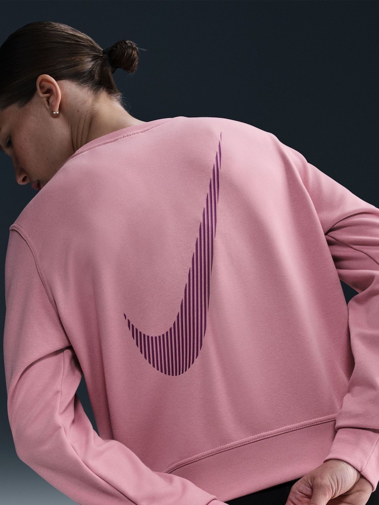Nike Elemental Pink One Dri-FIT Crew Neck Sweatshirt - Image 5 of 6
