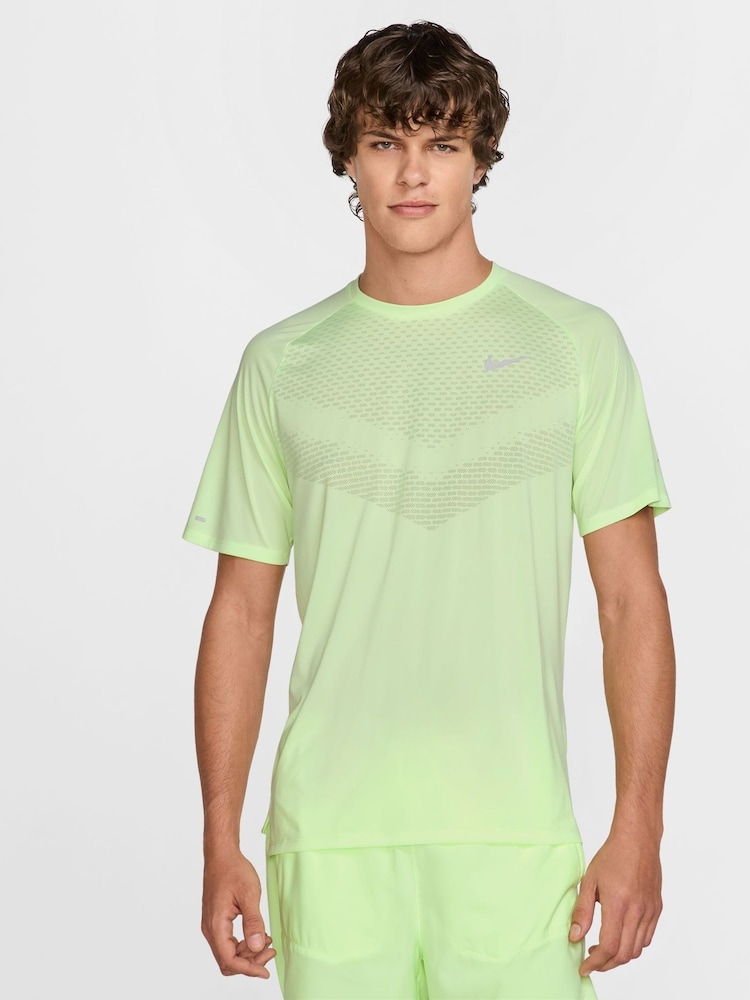 Nike Lime Green Dri-FIT Stride Running T-Shirt - Image 1 of 6