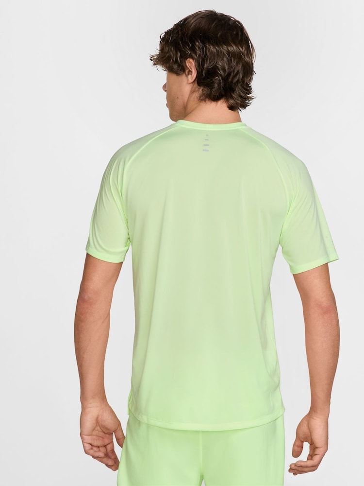 Nike Lime Green Dri-FIT Stride Running T-Shirt - Image 2 of 6